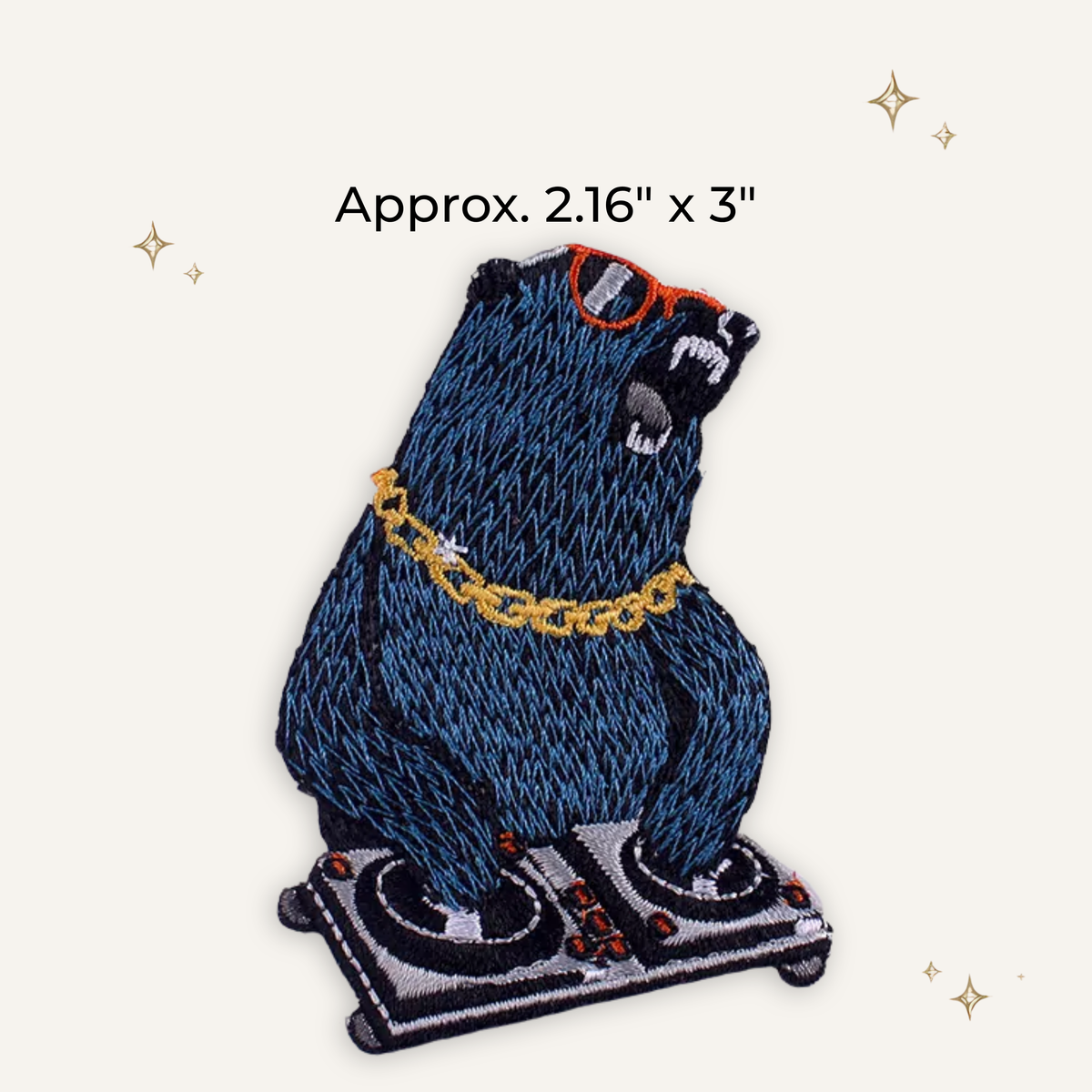 DJ Black Bear Embroidered Patch
