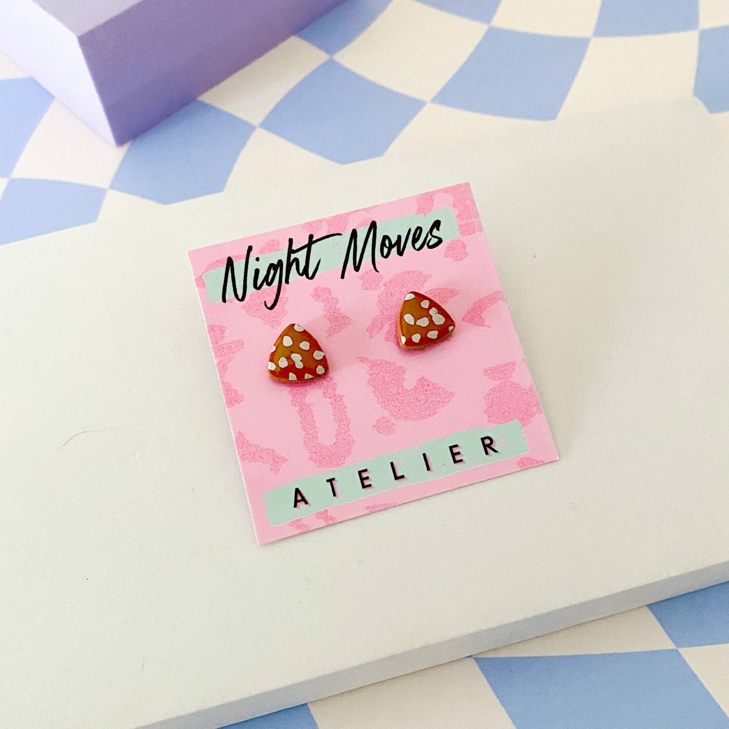 Triangle Polymer Clay Mini Studs