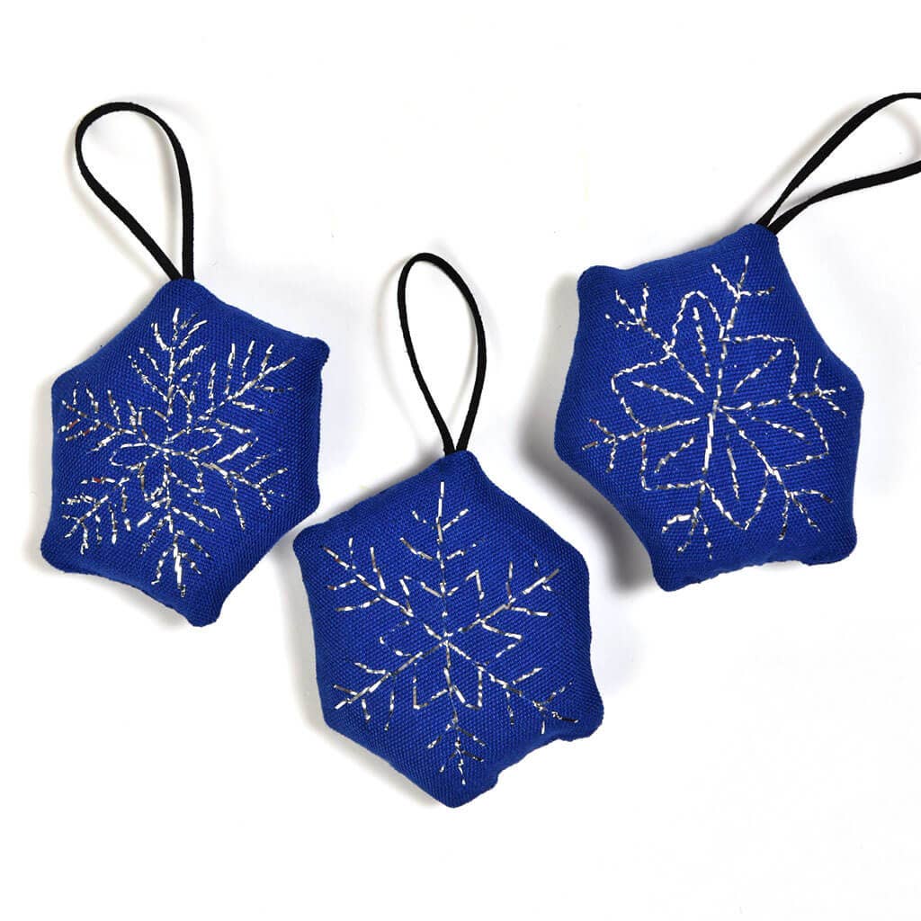 Hand Embroidered Christmas Holiday Ornaments from Guatemala