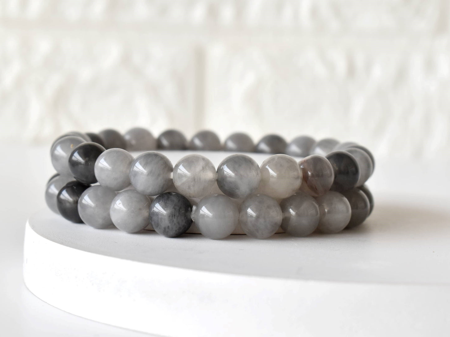 Cloudy Quartz Gemstone Bracelet