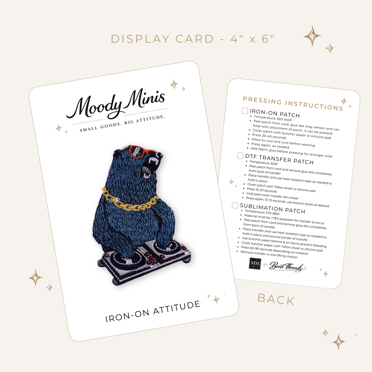 DJ Black Bear Embroidered Patch
