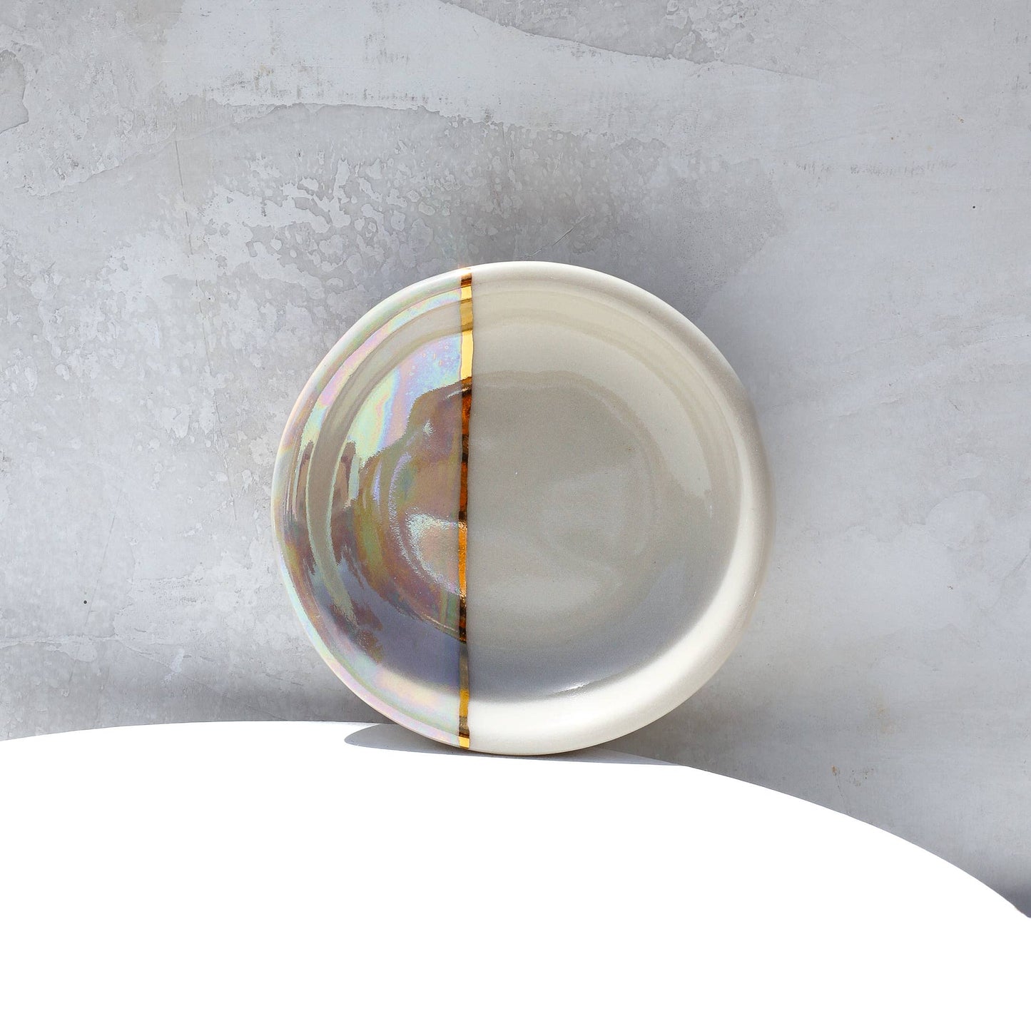 Dipped Iridescent Ring Dish
