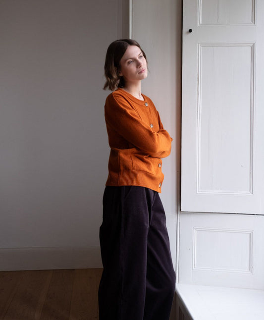 Mira Cropped Cardigan - Oxide