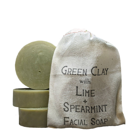 Face Soap - French Green Clay with Lime + Spearmint