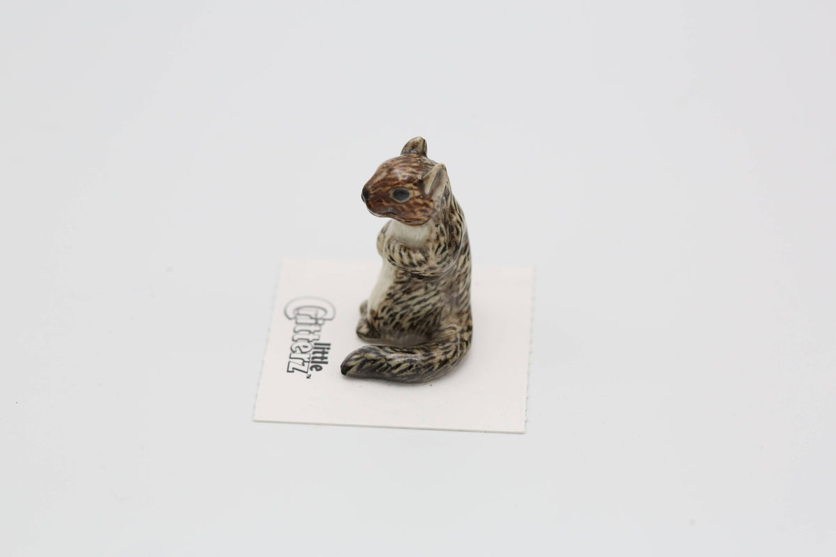 Grey Squirrel Porcelain Miniature