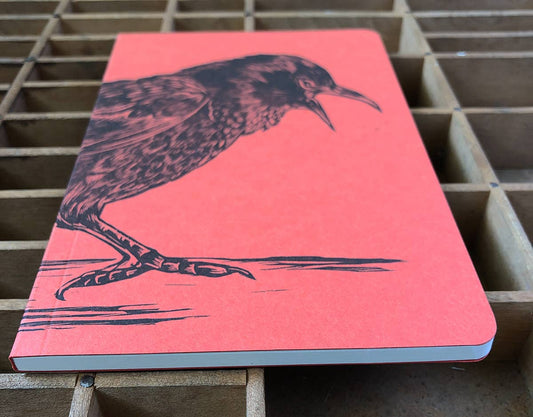 Crow letterpress notebook