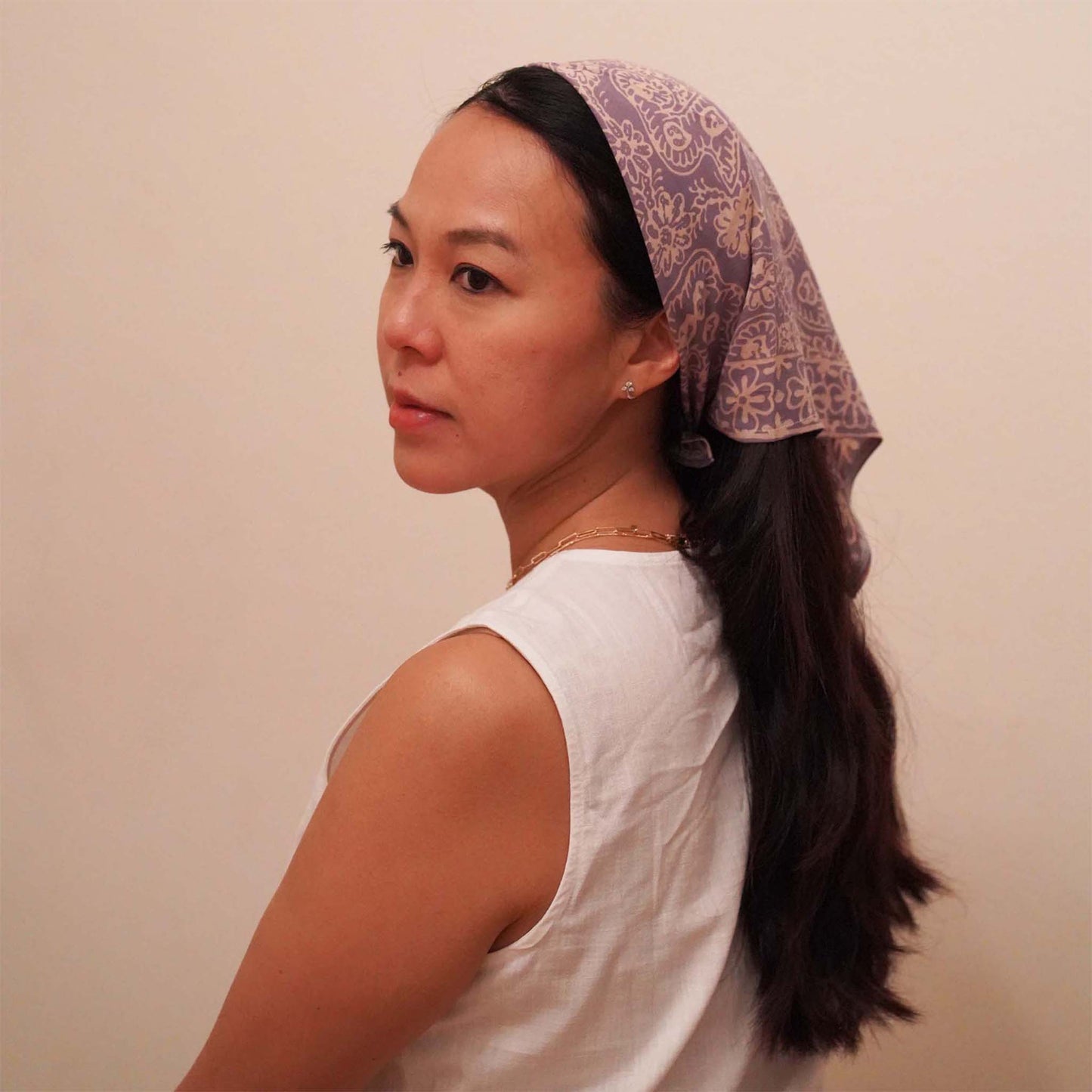 Gray Batik Bandana