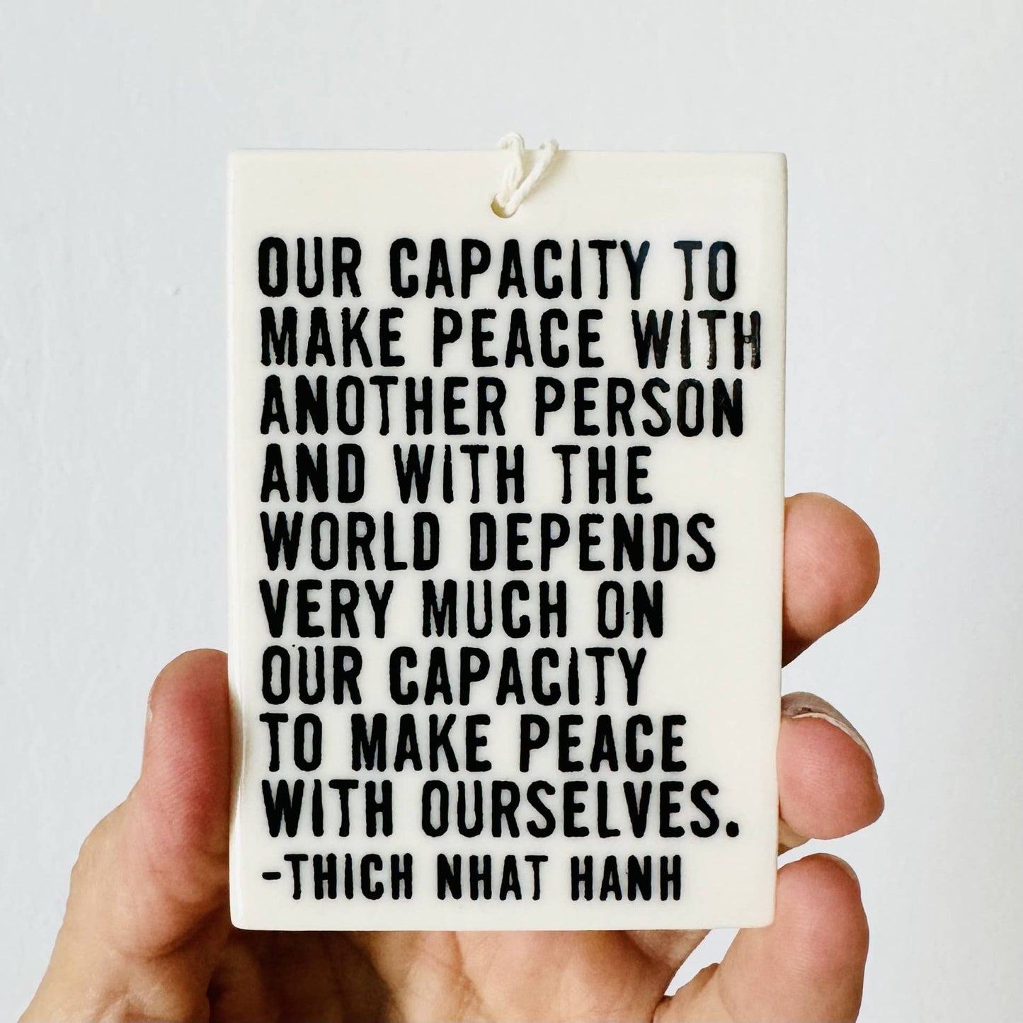 Ceramic Thich Nhat Hanh Wall Tag