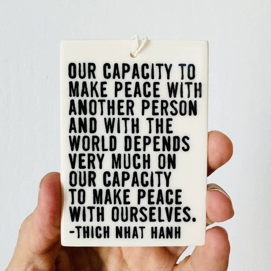 Ceramic Thich Nhat Hanh Wall Tag