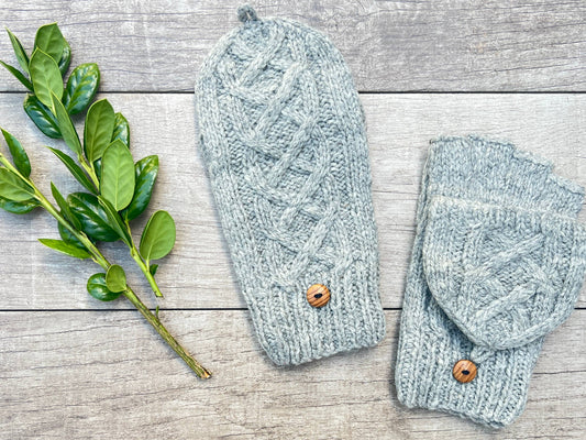Alpaca Convertible Cable Mitten