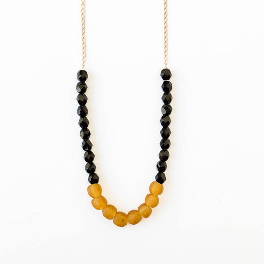 New Colors! Recycled African Glass And Mixed Bead Necklace