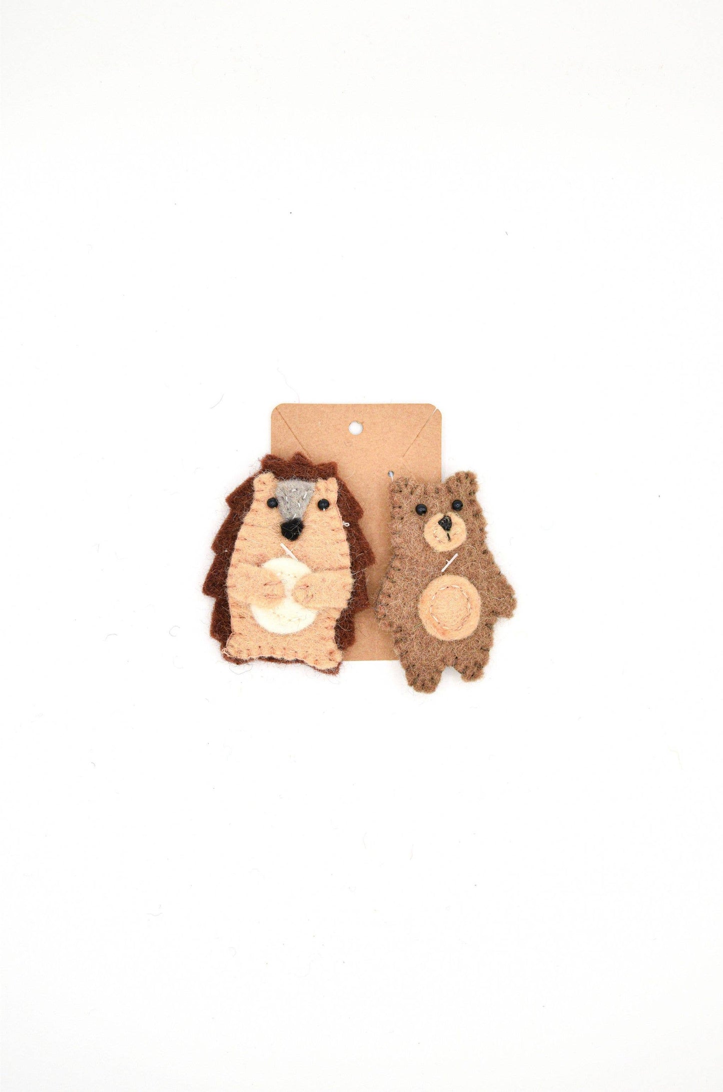 Finger Puppet - Hedgehog and Bear Set