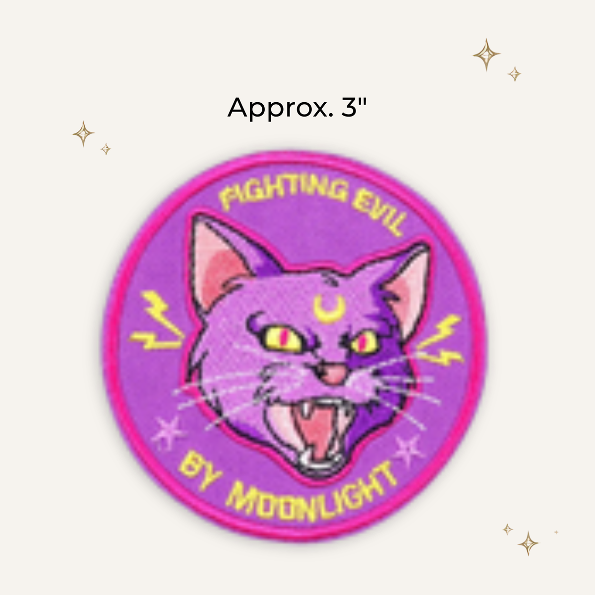 Fighting Evil Cat Embroidered Patch