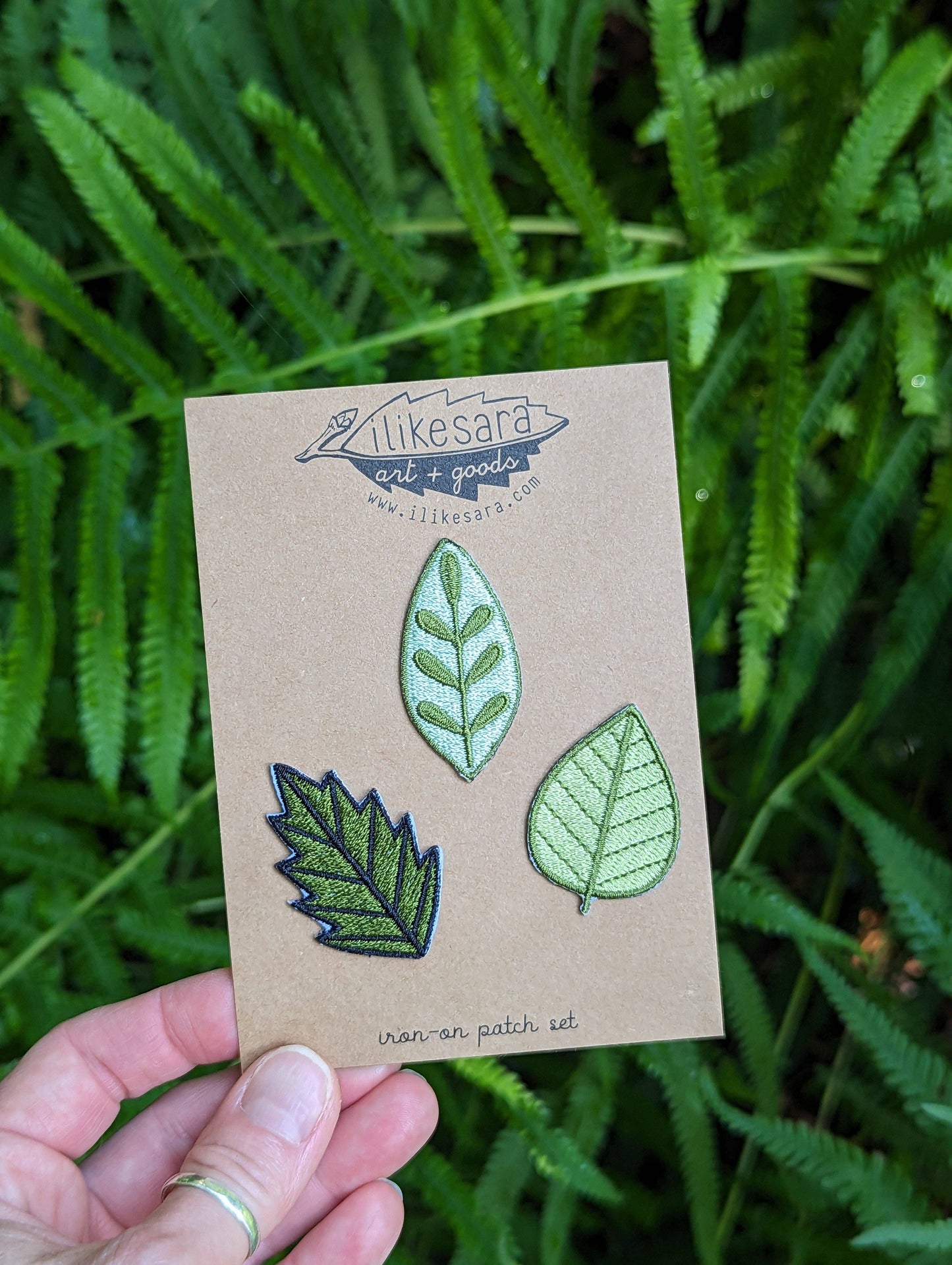 Set of 3 Leaves Iron-on Patches