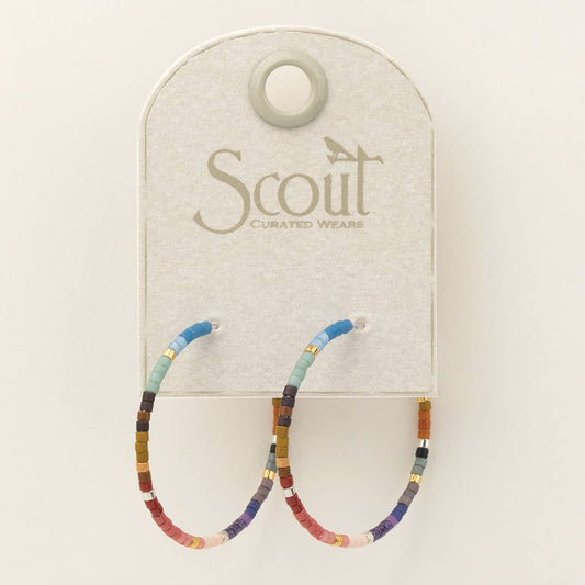 Miyuki Small Hoop - Dark Multi/Silver