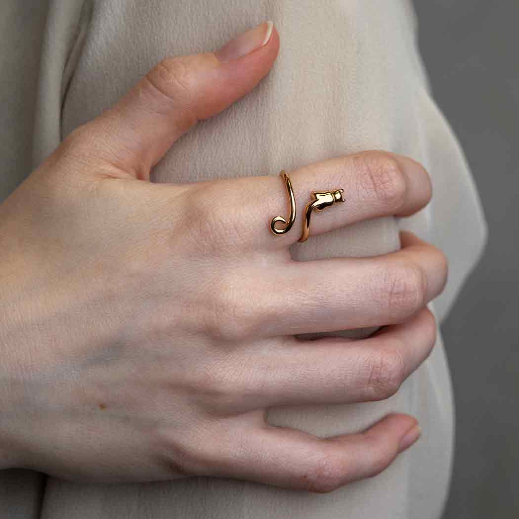 Sterling Silver Adjustable Cat Ring