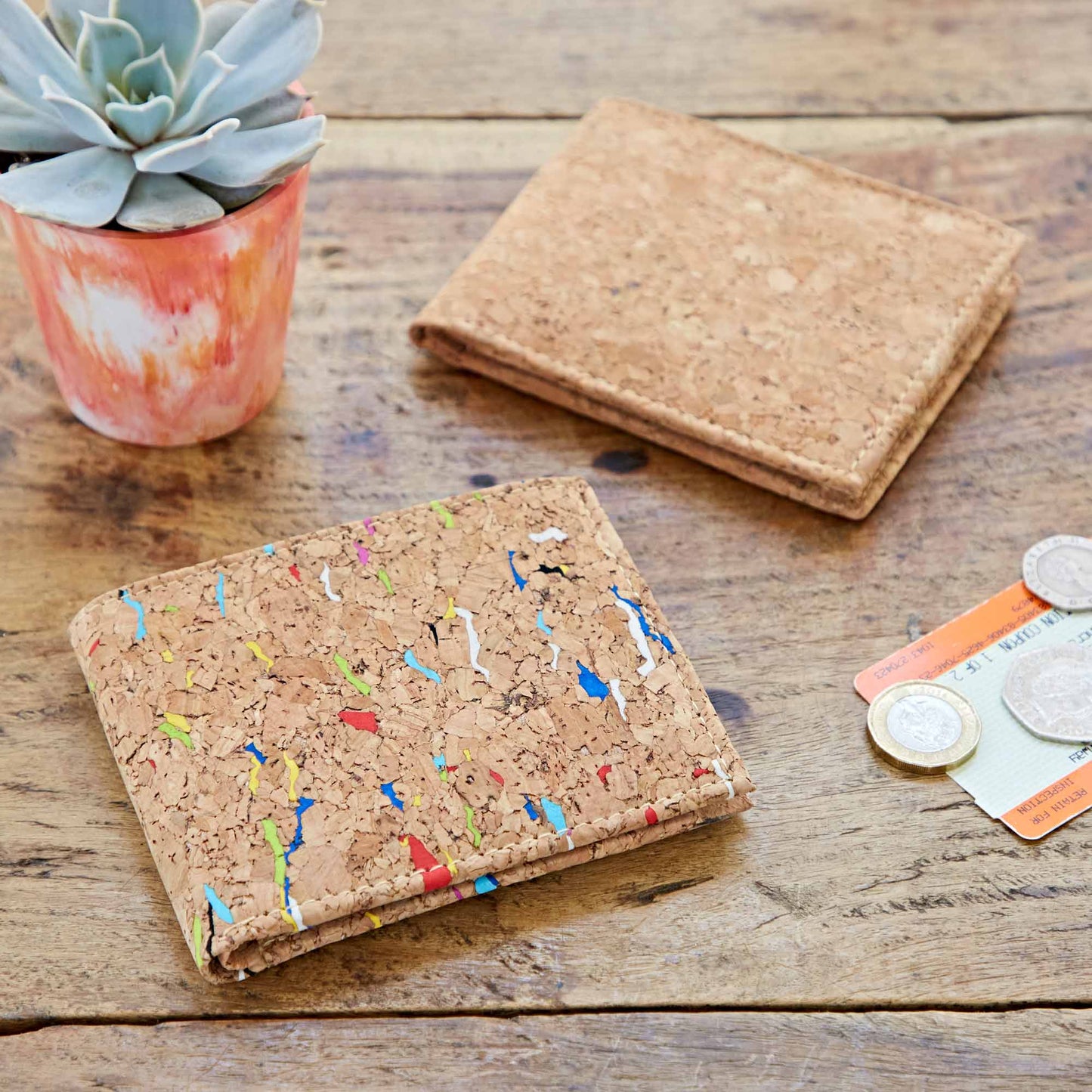 Natural Cork Billfold Wallet