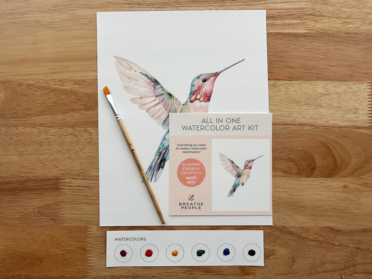 Beginner Watercolor Kit - Hummingbird