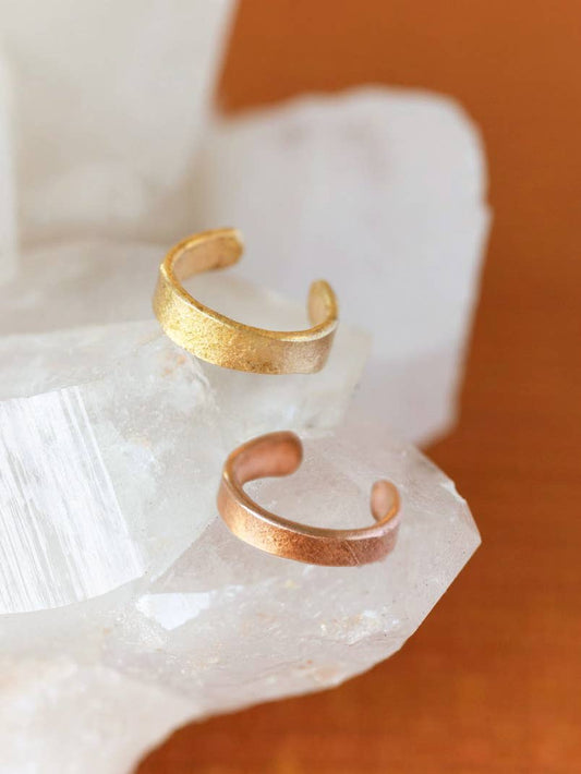 Hammered Ear Cuff | Copper or Brass