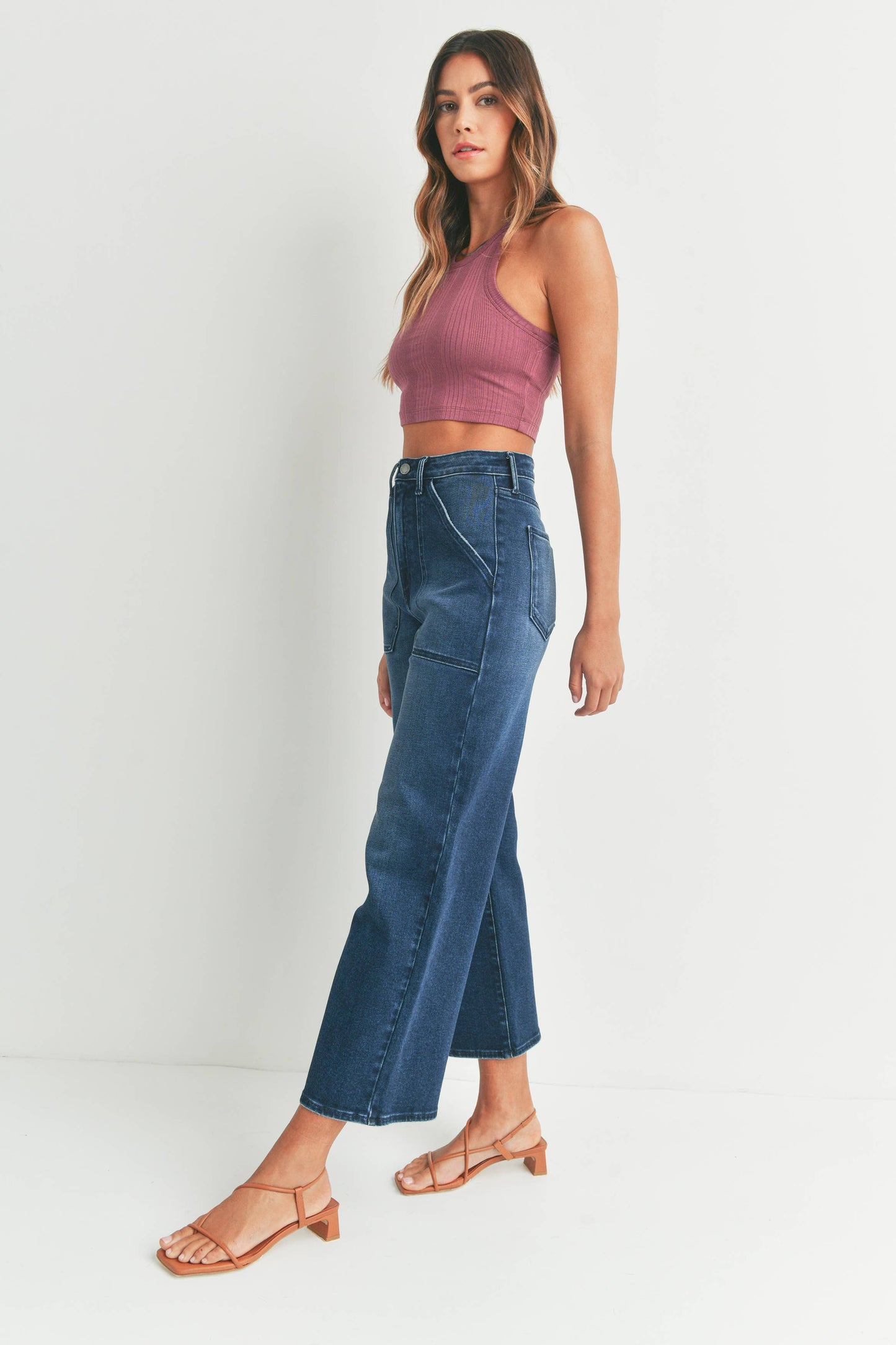 Cargo Pocket Wide Leg Jean