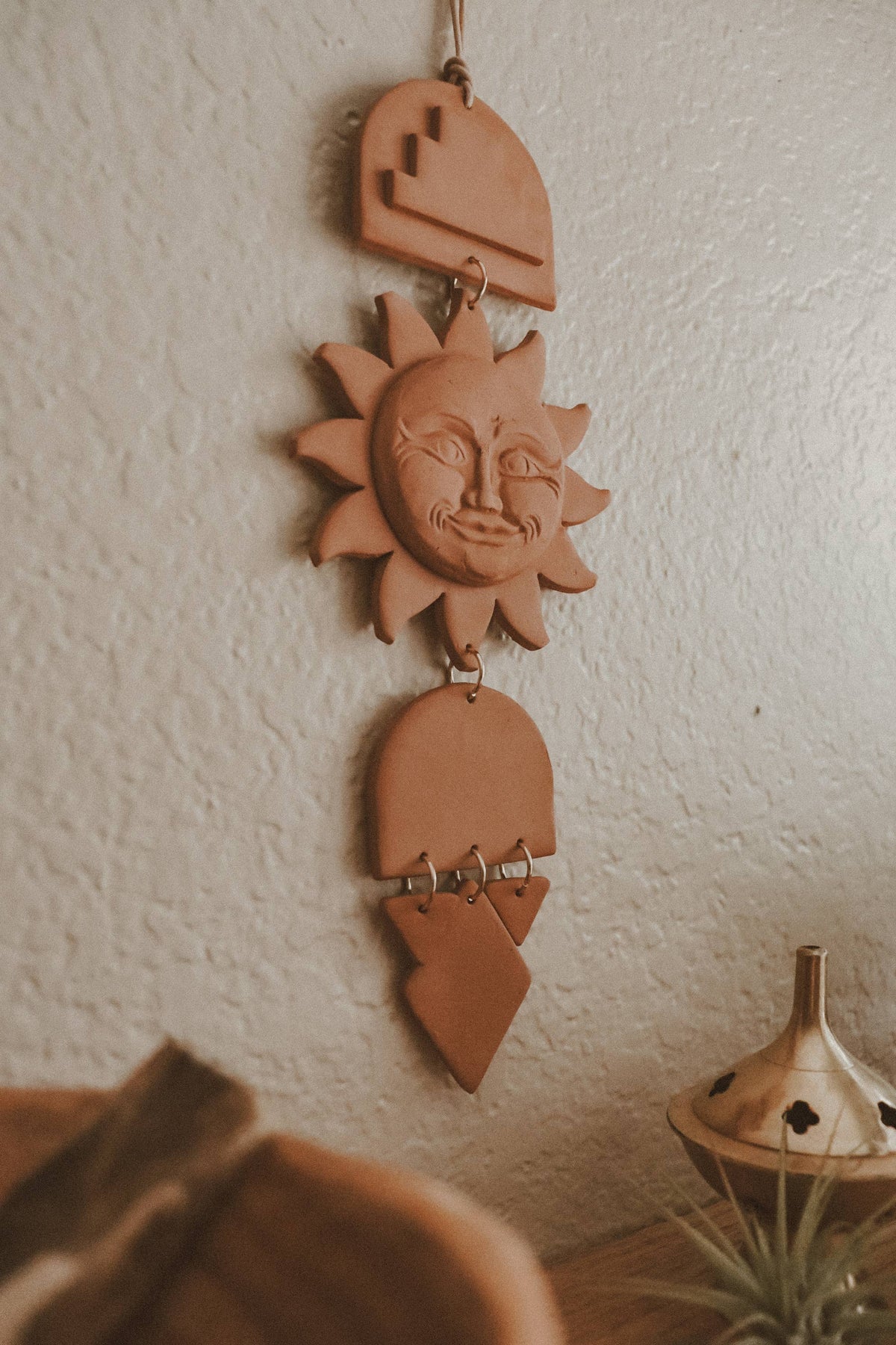 Sun Face Terracotta Clay Wall Hanging