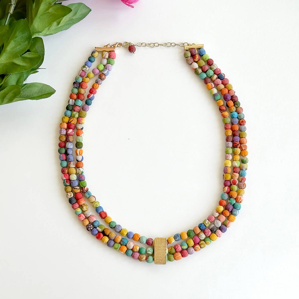 Kantha Luminous Inlay Necklace