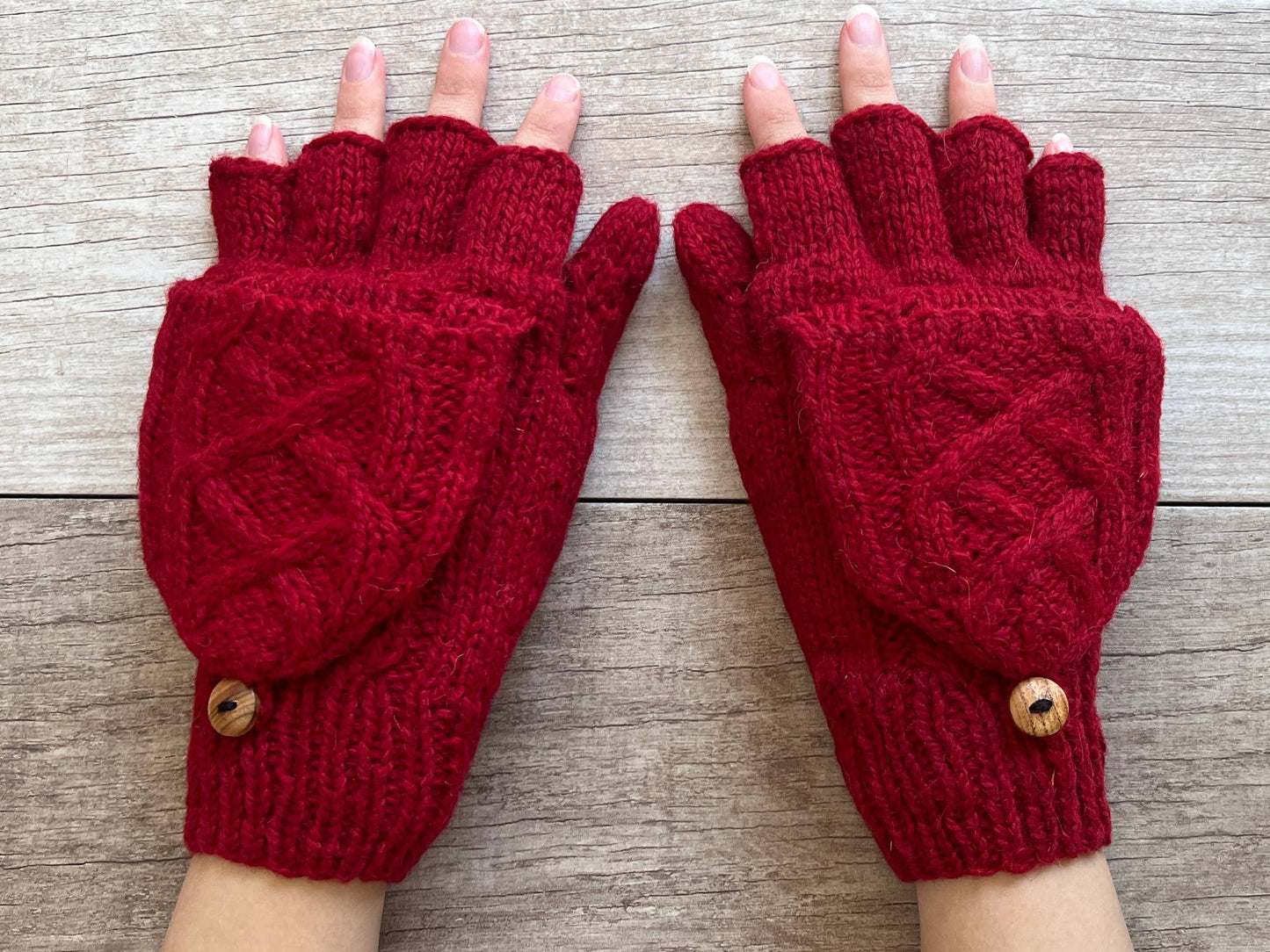 Alpaca Convertible Cable Mitten