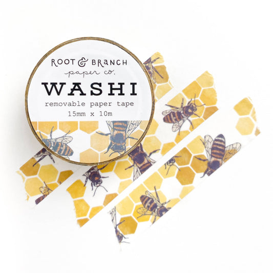 Honeybee + Honeycomb Washi Tape