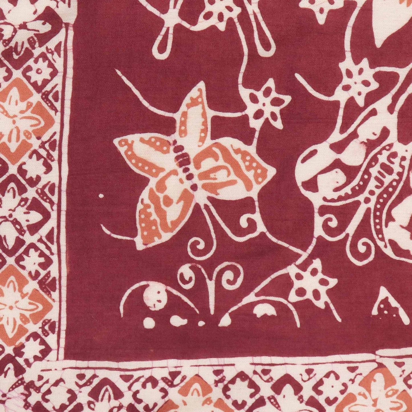 Hand Dyed Batik Bandana - Royal Flutter