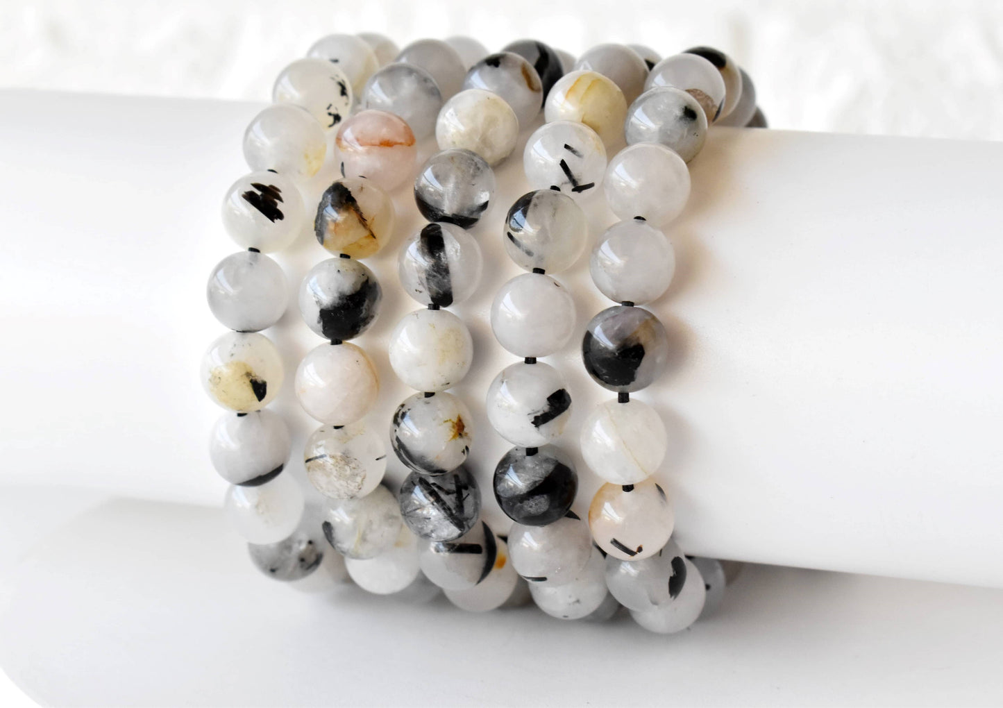 Black Rutile Gemstone Bracelet