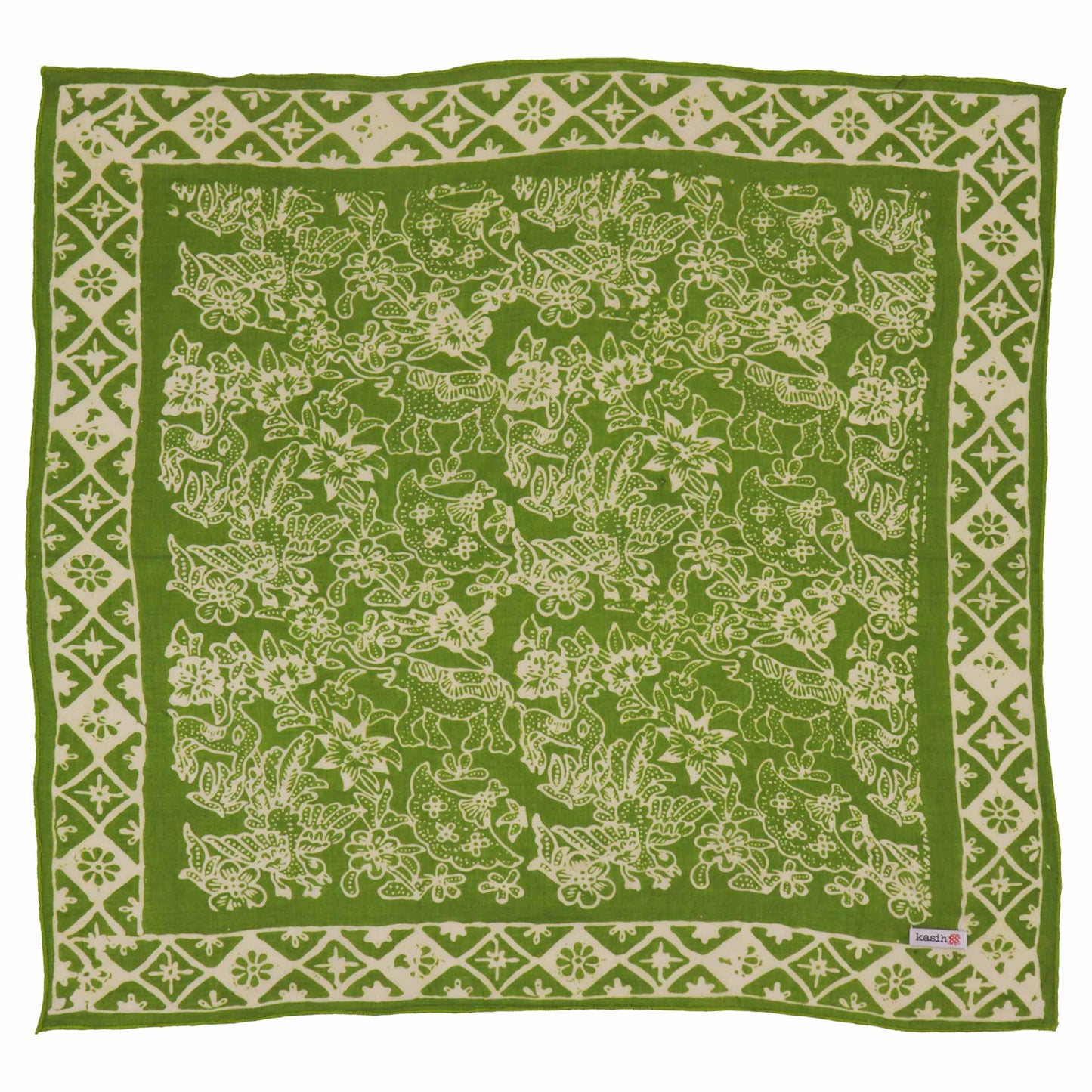Hand Dyed Batik Bandana - Green Serenity