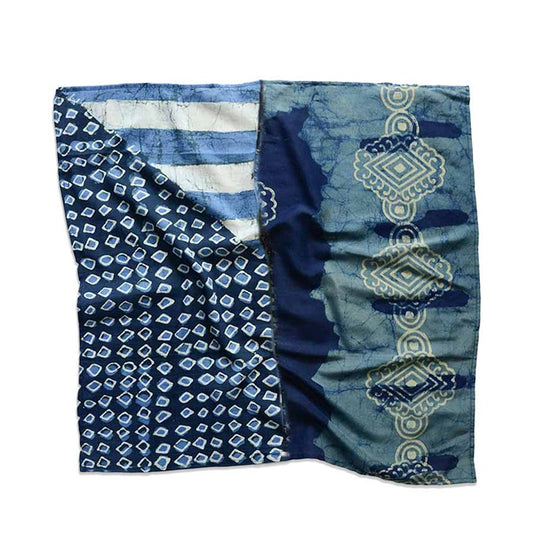 Savita Geometric Cotton Silk Bandana