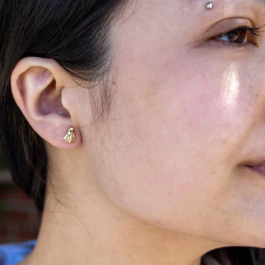 Bronze Ghost Post Earrings