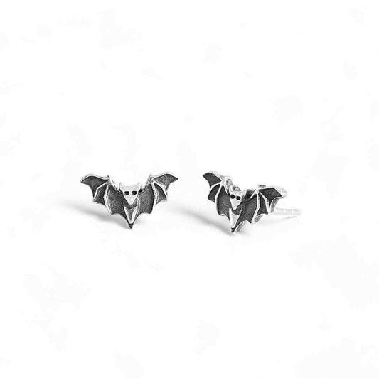 Sterling Silver Bat Earrings