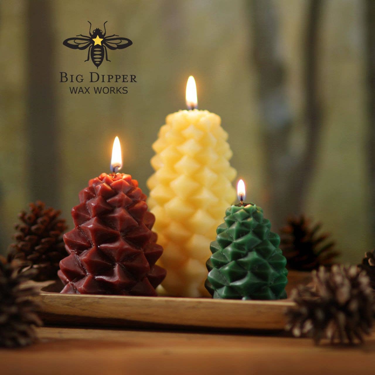 Beeswax Pinecone Candle