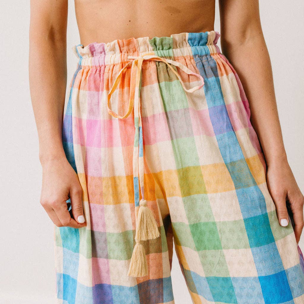 Rainbow Plaid Daphne Pant