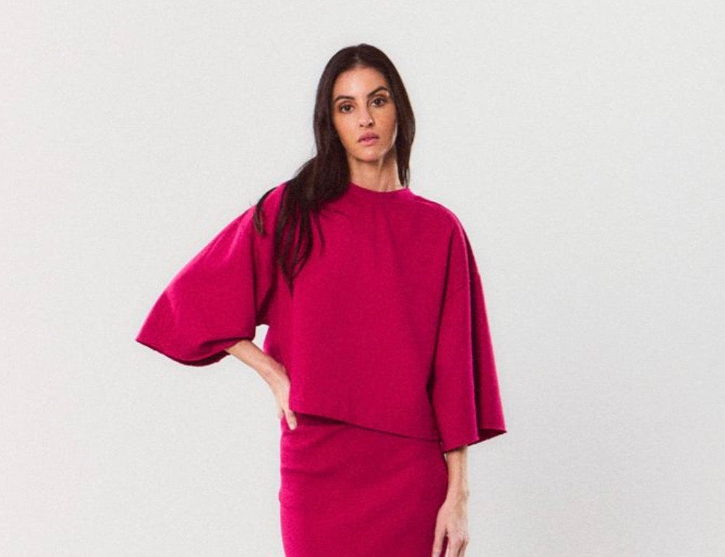 Luca Bell Sleeve Boxy Fleece Top