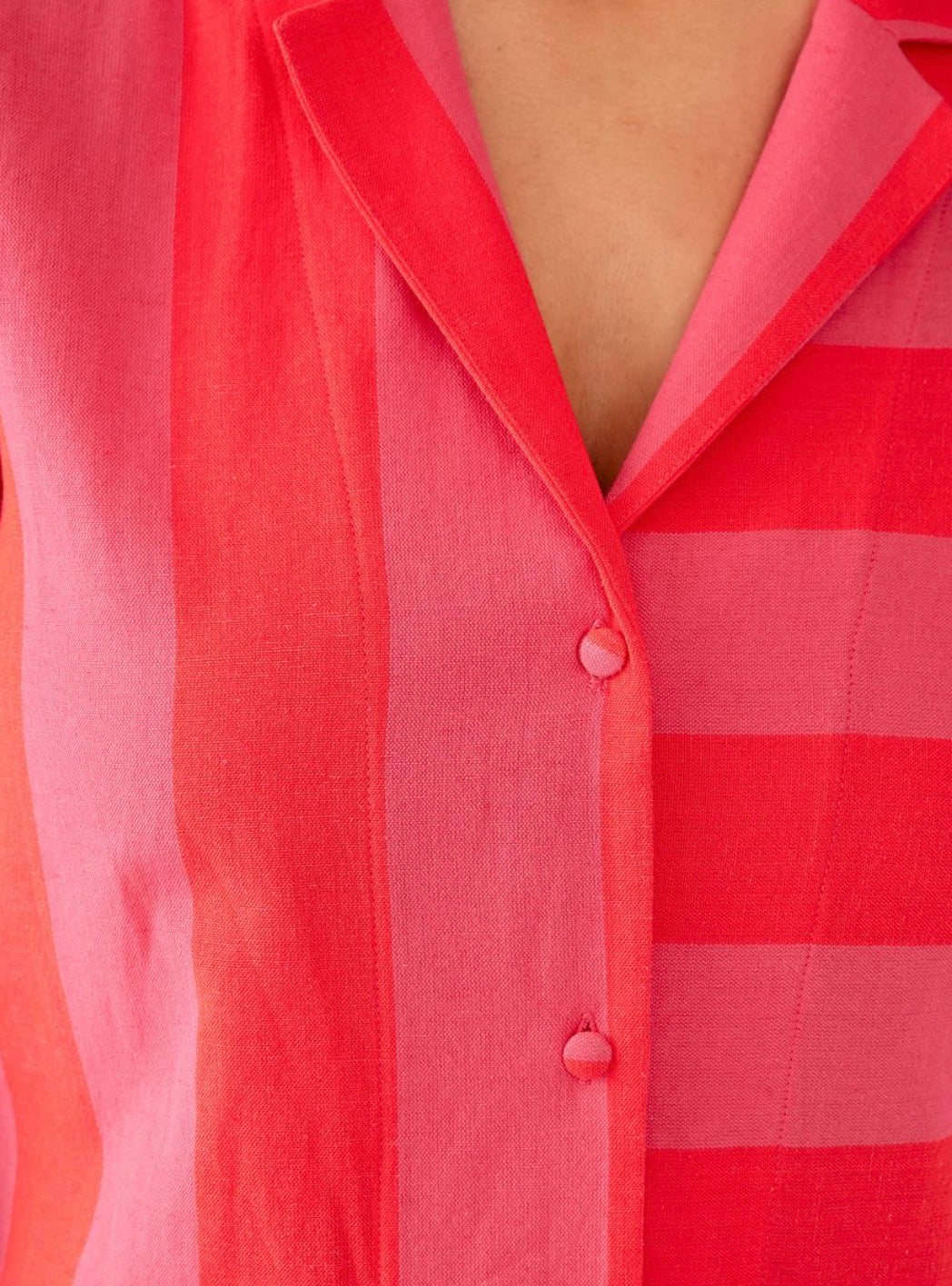 Camp Shirt- Pink Red