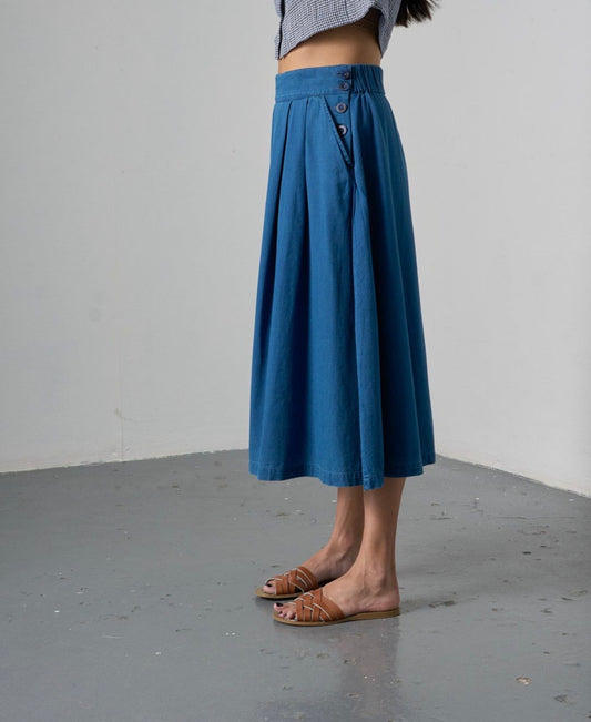 Wander Midi Skirt - Denim