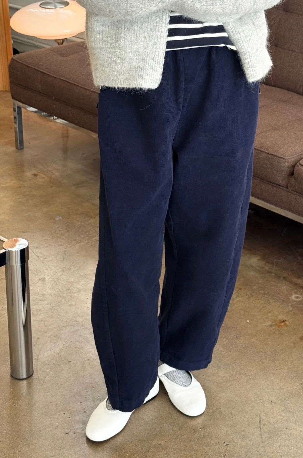 Corduroy Navy Arc Pants