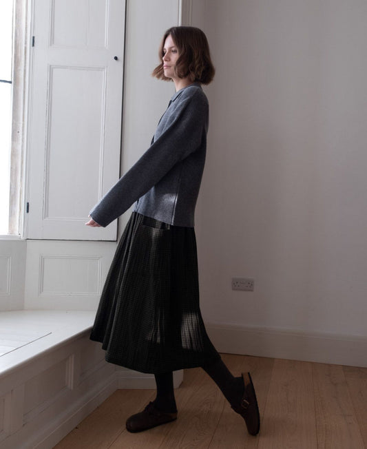 Nora Skirt - Olive Check