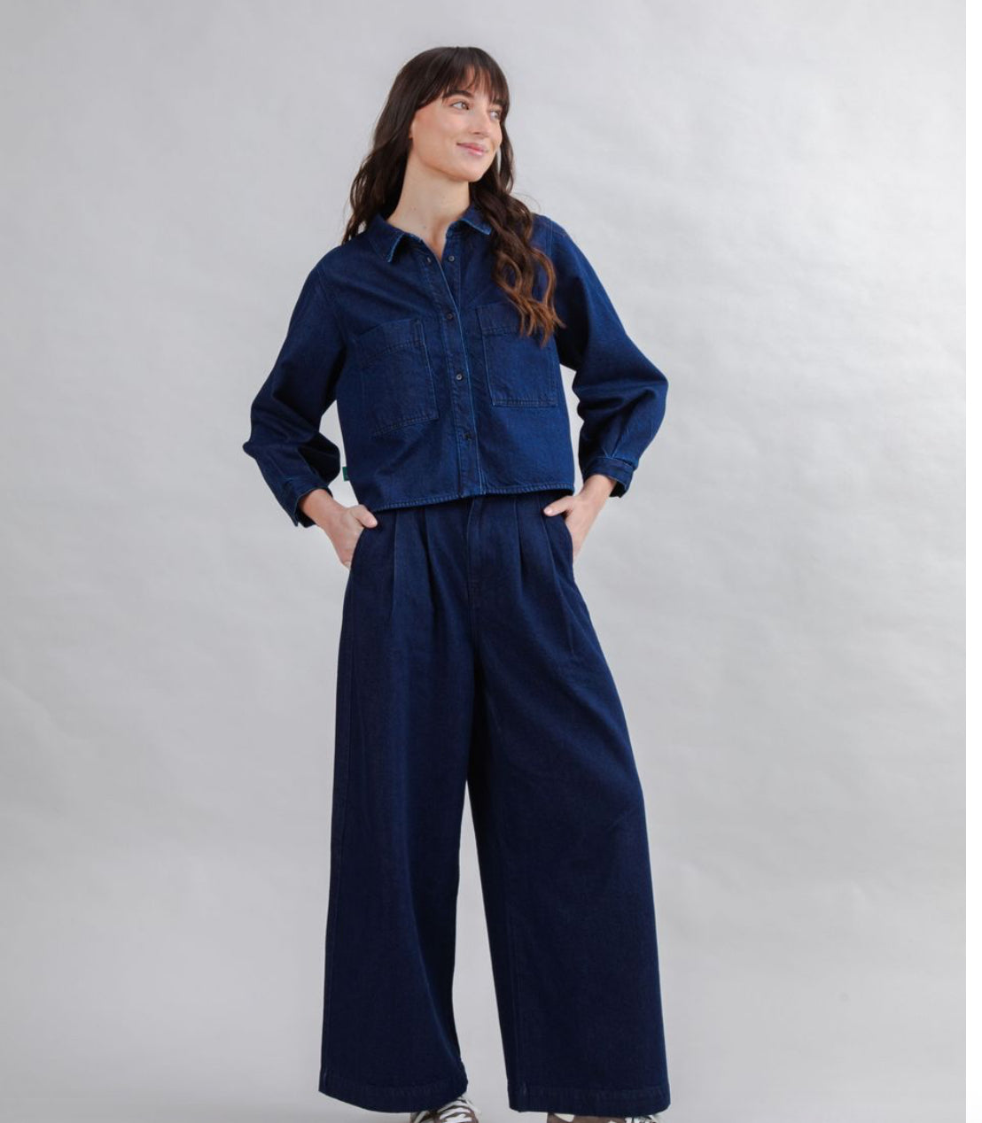Boxy Denim Button Down