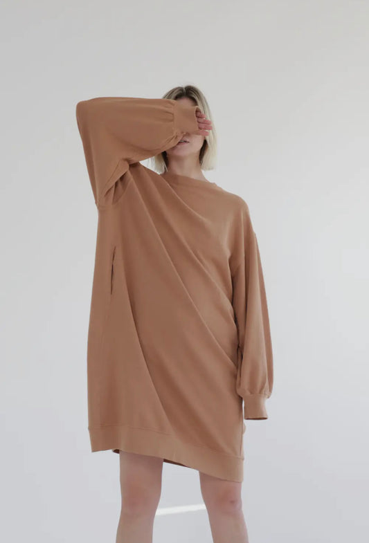 Sweatshirt Dress Brown