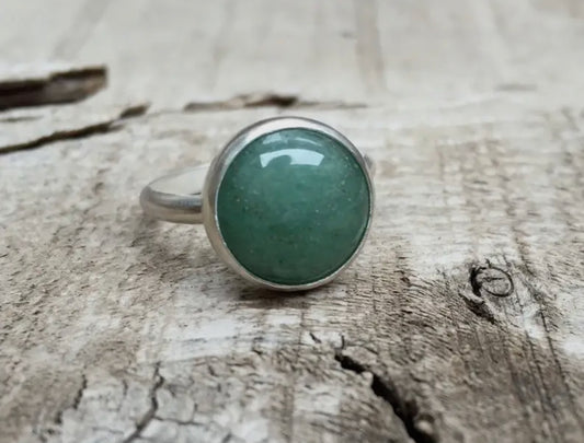 Emerald Green Adventurine Ring