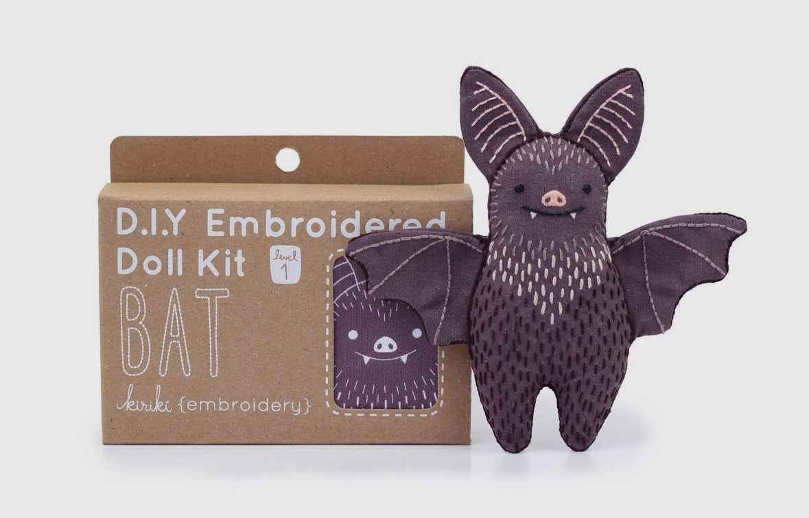 Embroidery Bat Stuffy Kit