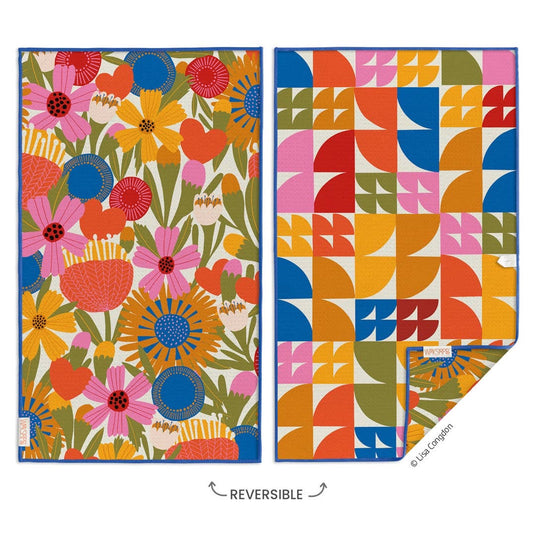 Jolies Fleurs Microfiber Beach and Pool Towel