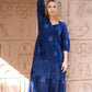 Bells Maxi Dress Hand Block Printed Blue