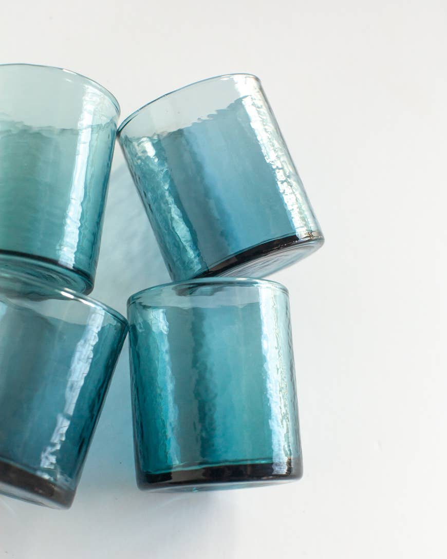 Handblown Hammered Glass