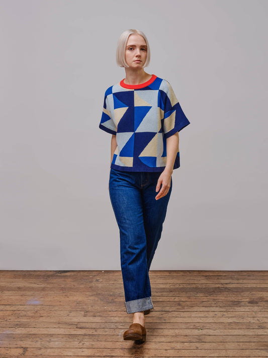 Calder Sweater Tee - Jacaranda