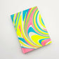 Neon Swirl Marble Hardback Journal